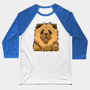 Cute Cartoon Chow Chow Digital Portrait (MD23Ar105b) Baseball T-Shirt